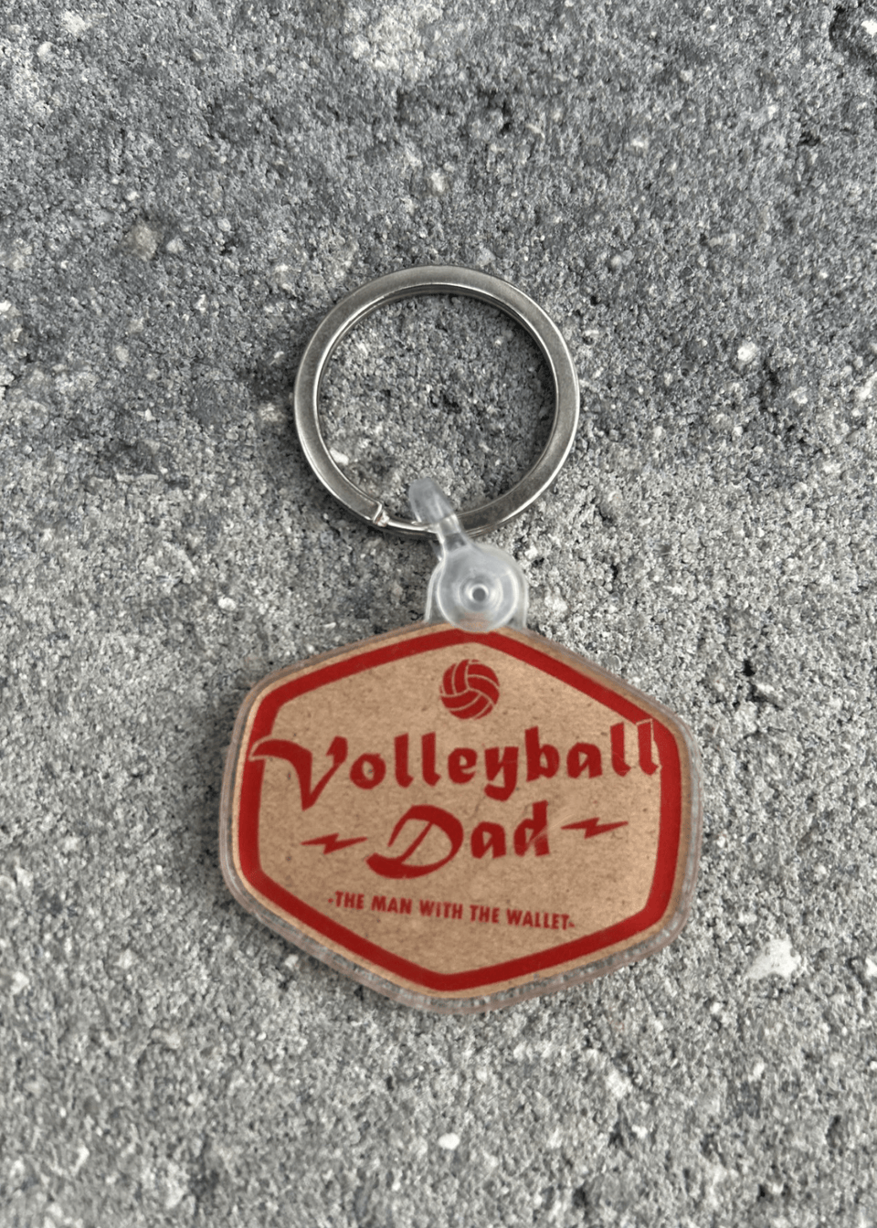 Volleyball Dad Keychain